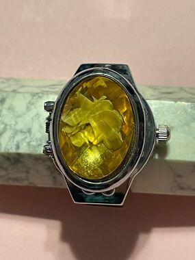 Silver Tone Ring Watch #7604